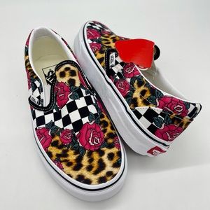 rose checkered vans